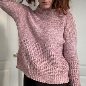 American Eagle knit pink drop shoulder sweater XS womens